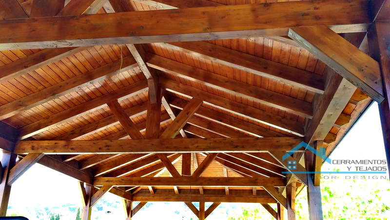 Cubierta tejado madera 